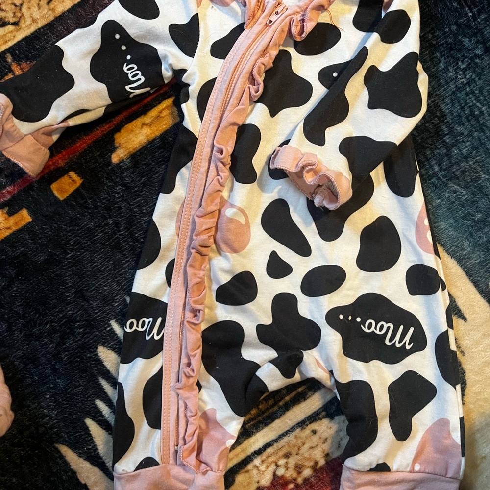 Cow Print Kids One Piece